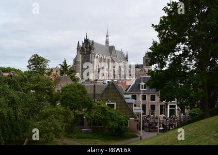 Hooglandse Kerk, Leiden, Netherands, Ansicht von Burcht van Leiden Stockfoto