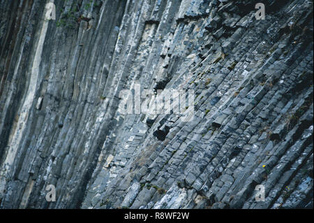 Detail der berühmten Basalt aus der Tschechischen der Schweiz. Stockfoto