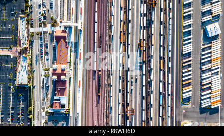 San Bernardino Santa Fe Depot oder San Bernardino, San Bernadion, CA, USA Stockfoto