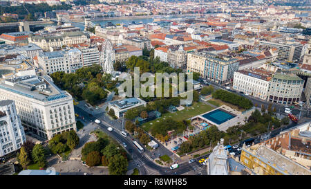 Erzsébet-platz oder Erzsébet tér, Belvaros Bezirk, Budapest, Ungarn Stockfoto