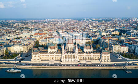 Ungarischen Parlament oder Országház, Budapest, Ungarn Stockfoto