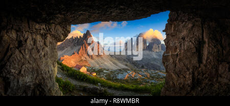 Tre Cime di Lavaredo, Italien Stockfoto