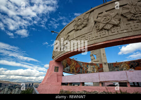 Blick auf zaisan Memorial in Ulan Bator, Mongolei Stockfoto