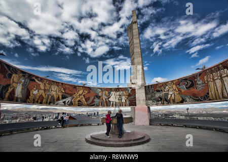 Blick auf zaisan Memorial in Ulan Bator, Mongolei Stockfoto