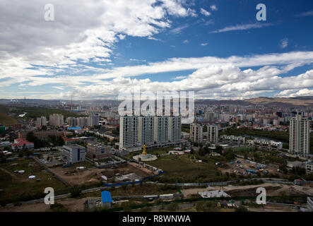 Blick auf Ulan Bator ist die Hauptstadt der Mongolei. Stockfoto