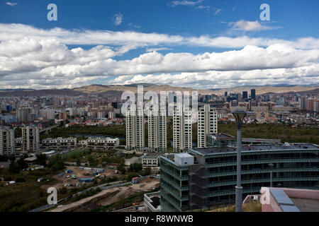 Blick auf Ulan Bator ist die Hauptstadt der Mongolei. Stockfoto