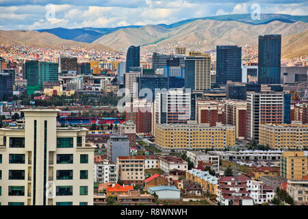 Blick auf Ulan Bator ist die Hauptstadt der Mongolei. Stockfoto