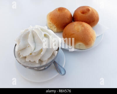 Granita Brioches sizilianischen Italien Frühstück Stockfoto