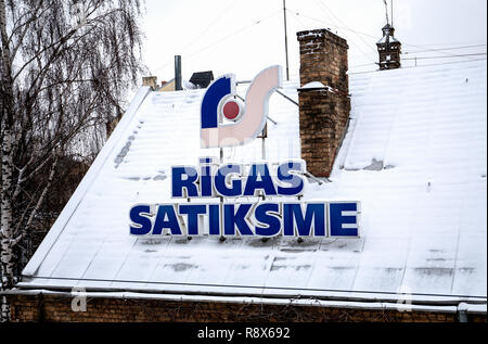 Rigas Satiksme. Englisch: Verkehr von Riga ist ein städtisch - im Besitz der öffentlichen Verkehrsmittel und Parkplätze Behörde Riga dienen Stockfoto