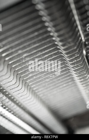 Abstrakte closeup auf pc Kühlkörper des Prozessors. Geringe Tiefenschärfe. Stockfoto