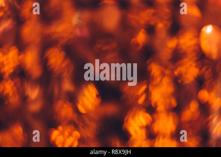 Red bokeh Hintergrund mit Kopie Raum und interessante Muster Stockfoto
