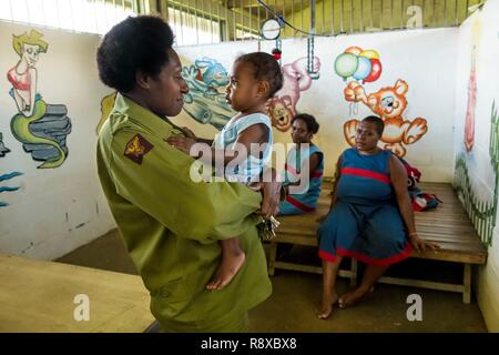 Papua-neuguinea, Golf von Papua, National Capital District, Port Moresby Stadt, bomana Gefängnis, weiblichen Abteilung, spezielle Zelle für die Mutter auf der Suche nach ihrem Kind bis 3 Jahre alt Stockfoto