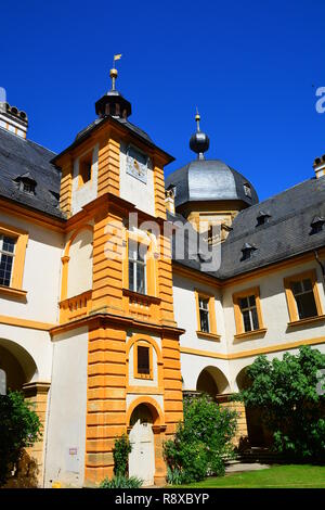 Bamberg, Deutschland - Ausblick auf die barocke Schloss Schloss Seehof in der Nähe der historischen Altstadt von Bamberg, Bayern, der Region Oberfranken, Deutschland Stockfoto