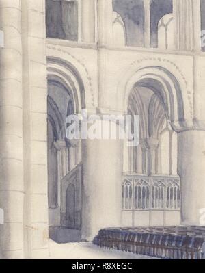 "Hereford Cathedral', 1951. Schöpfer: Shirley Markham. Stockfoto