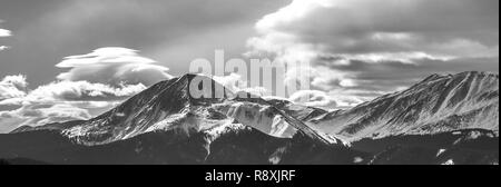 In Keystone, Colorado fotografiert. Perfekter Ort zum Skifahren oder Snowboarden oder andere Aktivitäten im Winter. Stockfoto