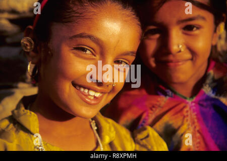 Mädchen in Kutch, Gujarat, Indien Stockfoto