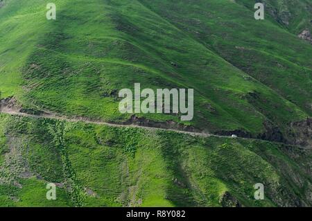 Georgia, Kakheti region, famous gorges of Alazani, lace track for Col d'Abano (2826m) which allows the passage between Kakheti and Touchetie regions Stockfoto