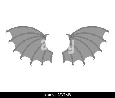 Flügel Daemon isoliert. Wing Teufel. Winged bat oder gargoyle Stock Vektor