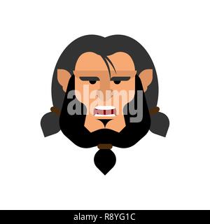 Barbar Gesicht. berserk brutalen Mann Kopf. Krieger portrait Vector Illustration Stock Vektor