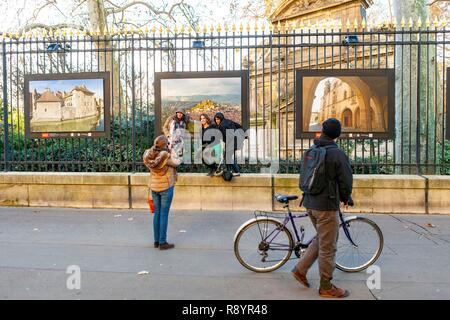 Frankreich, Paris, Ausstellung über die Netze der Luxembourg Garten und der Senat von hemis Fotografien für die ANVPAH (Nationale Vereinigung der Städte und Länder der Kunst und der Geschichte) im Jahr 2013 Stockfoto