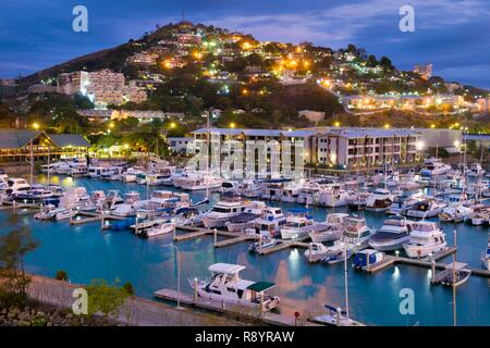 - Papua-New Guinea, National Capital District, Port Moresby, Marina, Yatch Club und Port Moresby Stadt Stockfoto