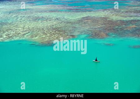 Mauritius, Riviere du Rempart Bezirk, Grand Gaube, wasserflugzeug Flug auf die Lagune Stockfoto