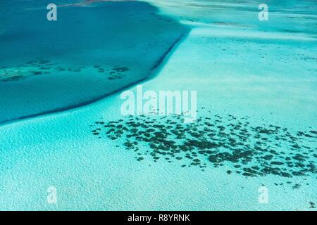 Mauritius, Riviere du Rempart Bezirk, Grand Gaube, wasserflugzeug Flug auf die Lagune Stockfoto