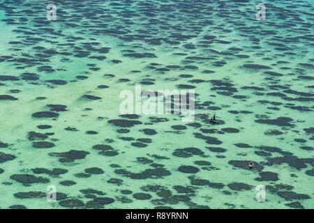 Mauritius, Riviere du Rempart Bezirk, Grand Gaube, wasserflugzeug Flug auf die Lagune Stockfoto