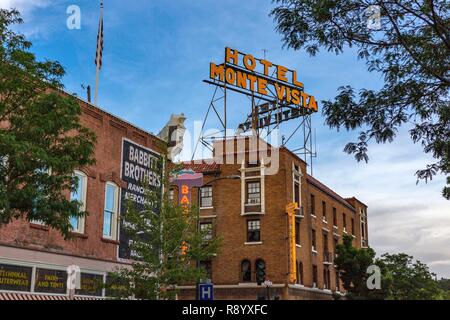 United States, Arizona, In Downtown Flagstaff das historische Hotel Monte Vista, hat viele Filmstars Stockfoto