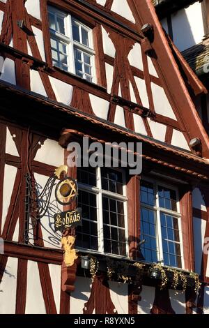 Frankreich, Bas Rhin, Straßburg, Altstadt zum Weltkulturerbe der UNESCO, La Petite France, Rue du Bain aux Plantes Stockfoto