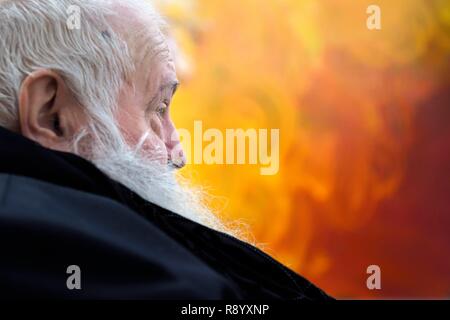 Frankreich, Paris, Galerie RX, Hermann Nitsch, Hermann Nitsch, zeitgenössische österreichische Künstler, Gründer des Wiener Aktionismus Bewegung (Wiener Aktionismus) Stockfoto