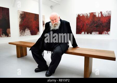 Frankreich, Paris, Galerie RX, Hermann Nitsch, Hermann Nitsch, zeitgenössische österreichische Künstler, Gründer des Wiener Aktionismus Bewegung (Wiener Aktionismus) Stockfoto