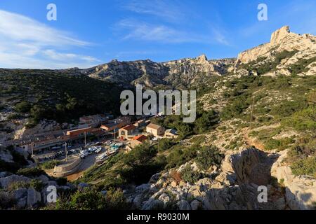 Frankreich, Bouches-du-Rhone, Calanques Nationalpark, Marseille, 8. Arrondissement, Calanque de Callelongue Stockfoto