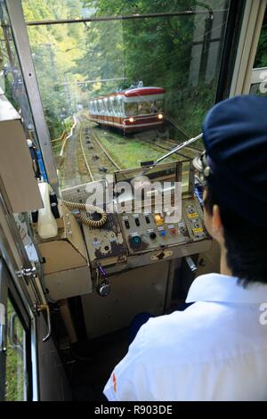 Japan, Insel Honshu, Kansai Region, Präfektur Wakayama, Ito, Koyasan, cable car Stockfoto