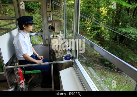 Japan, Insel Honshu, Kansai Region, Präfektur Wakayama, Ito, Koyasan, cable car Stockfoto