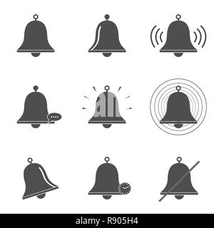 Bell Icon Set Stock Vektor