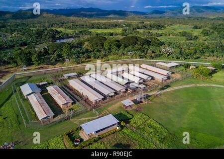 Papua-neuguinea, Golf von Papua, National Capital District, Port Moresby Stadt, bomana Gefängnis, maximale Sicherheit Bereich (Arial Bild) Stockfoto