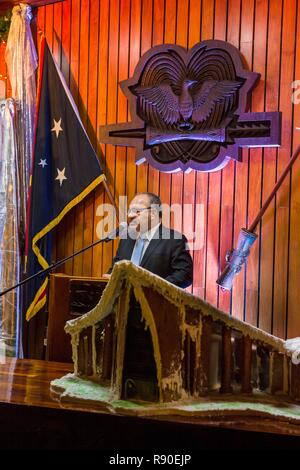 Papua-neuguinea, Golf von Papua Region, National Capital District, Port Moresby Stadt, nationales Parlament, Rede von Ministerpräsident Peter O'Neil Stockfoto