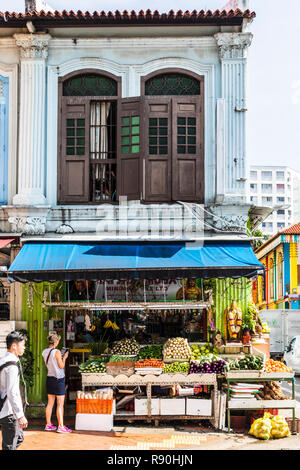 Buffalo Road, Little India, Singapur Stockfoto