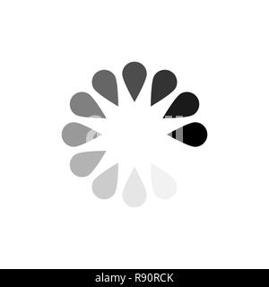 Vector Illustration, flache Bauform. Laden Symbol Kreis Stock Vektor