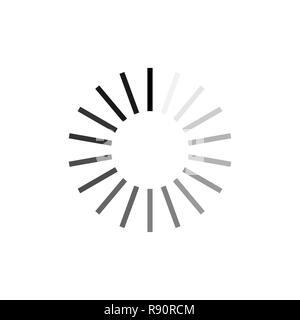 Vector Illustration, flache Bauform. Laden Symbol Kreis Stock Vektor