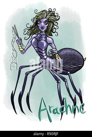 Arachne spider Abbildung Stockfoto