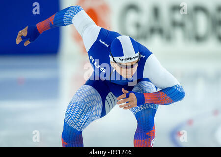 Heerenveen, Niederlande, 15. Dezember 2018 Speedskating Wm Ruslan MURASHOV Stockfoto