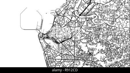 Urban vektor Stadtplan von Colombo, Sri Lanka Stock Vektor