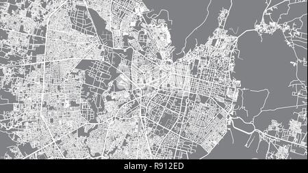 Urban vektor Stadtplan von Jaipur, Indien Stock Vektor