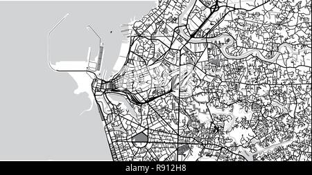 Urban vektor Stadtplan von Colombo, Sri Lanka Stock Vektor
