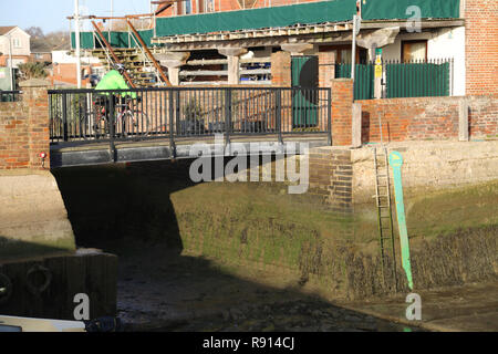 High Tide Messen, Slipper, Gosport, Hampshire, Großbritannien Stockfoto