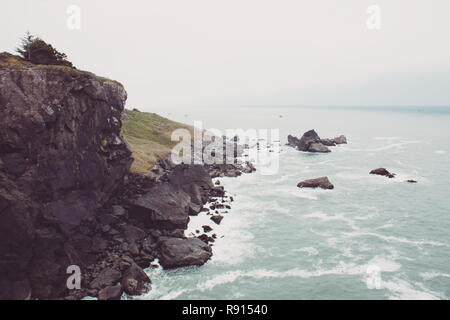 Blick auf den Pazifischen Ozean bei Patrick's Point State Park in der Nähe von Trinidad, Kalifornien Stockfoto