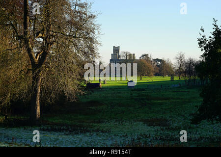 Das Mansion House in Old Warden an einem frostigen Morgen Stockfoto