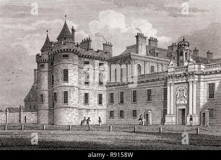 Holyrood Palace, Edinburgh, Schottland, 19. Jahrhundert, Ansichten in Edinburgh von J.&H. S. Lagerhalter Stockfoto